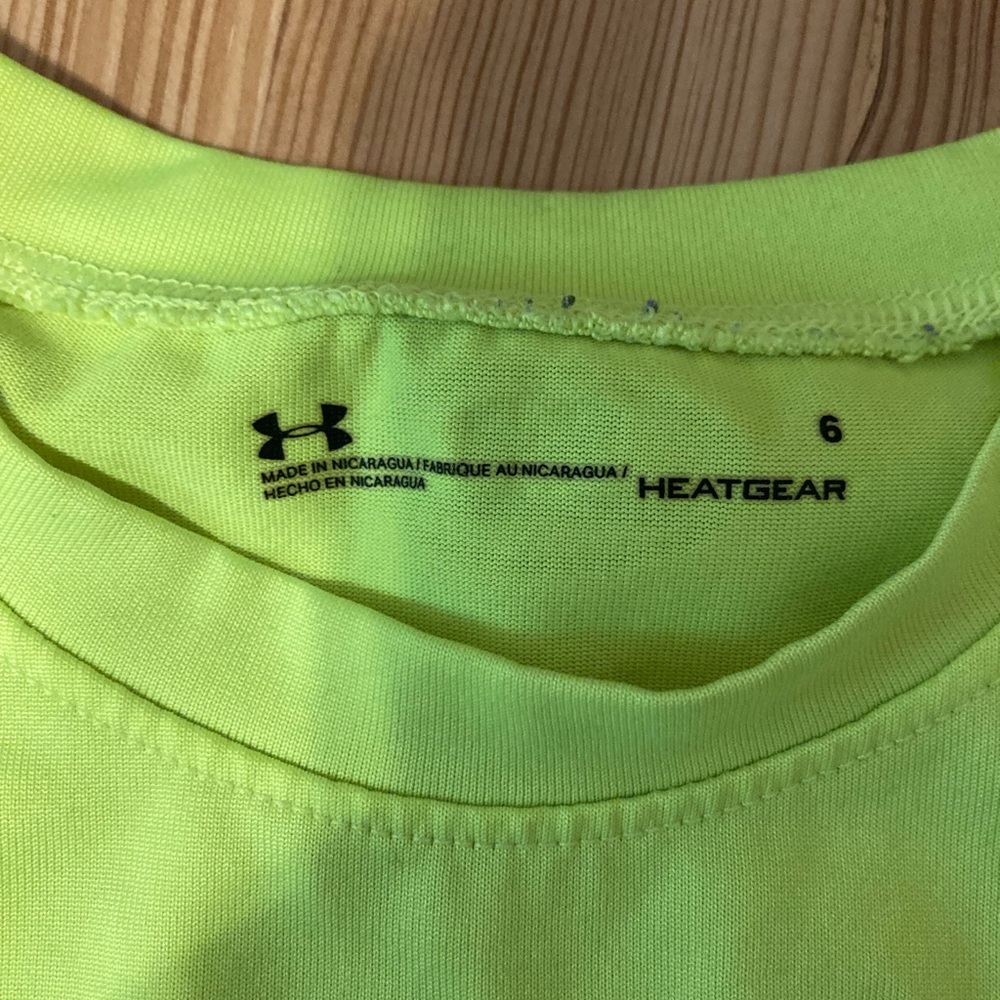 Boys yellow and blue under armor shirt